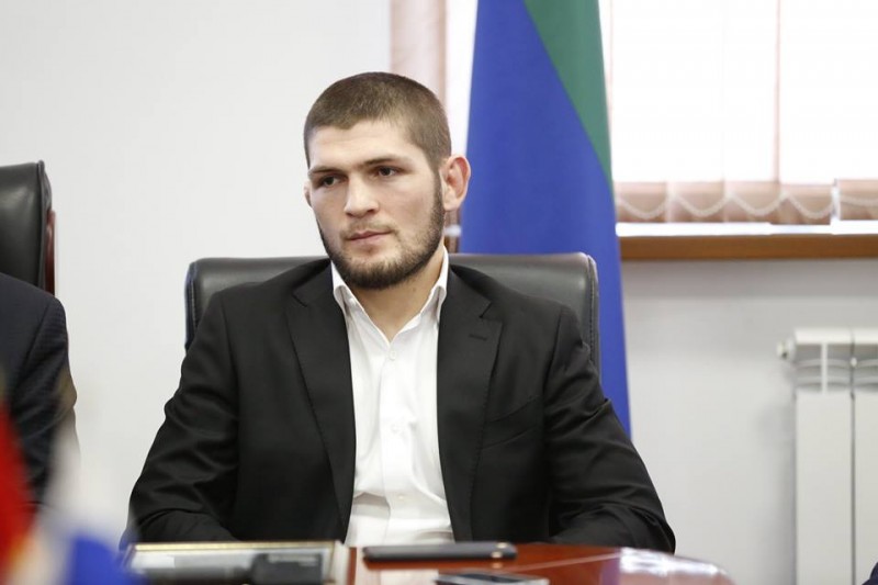 Пресс-конференция Хабиба Нурмагомедова в министерстве спорта РД
